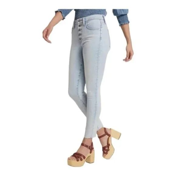 Veronica Beard Jeans Denim Debbie Ankle Skinny High Rise Light Wash Blue Size 31 - Picture 2 of 16